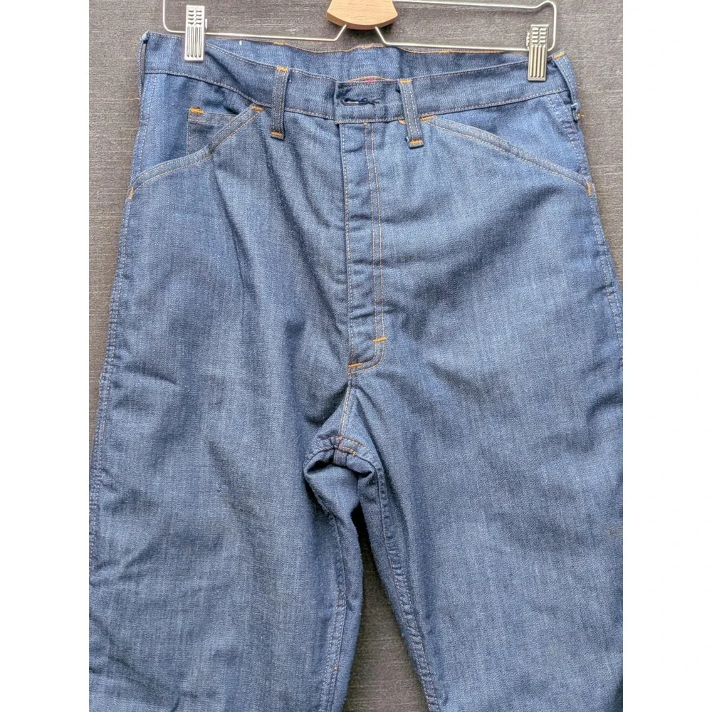 Vintage Big Smith Mens Carpenter Jeans Quilt Lined Straight Leg Men's Size 30x35